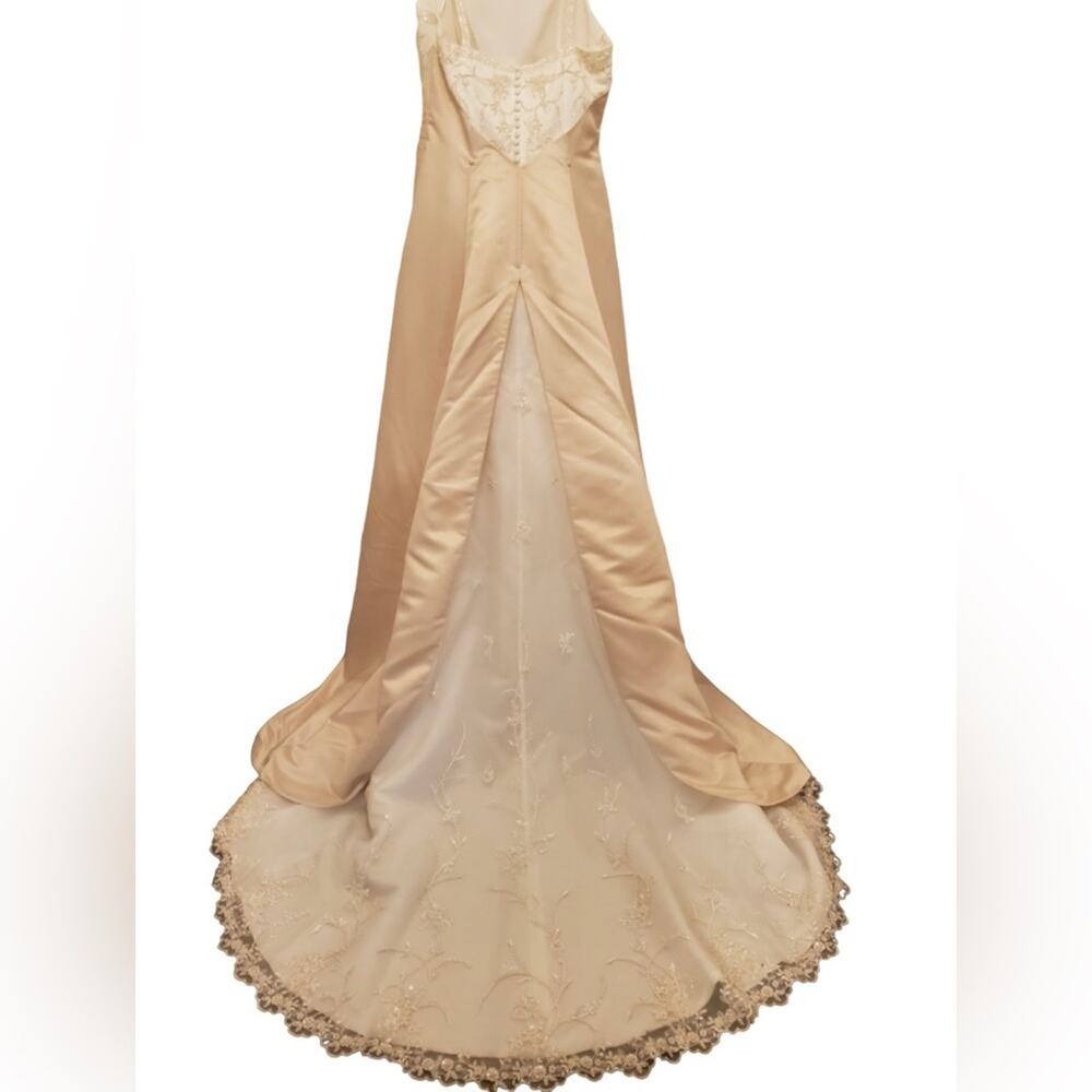 Michaelangelo Size 16 Wedding Dress Gown Stunning Ivory & Champagne beaded